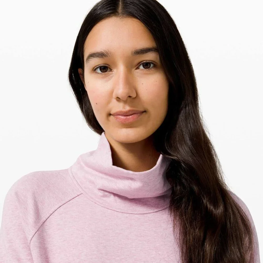 Lululemon Find Your Unwind Pullover Heathered Pink Taupe W3DBSS Size 8